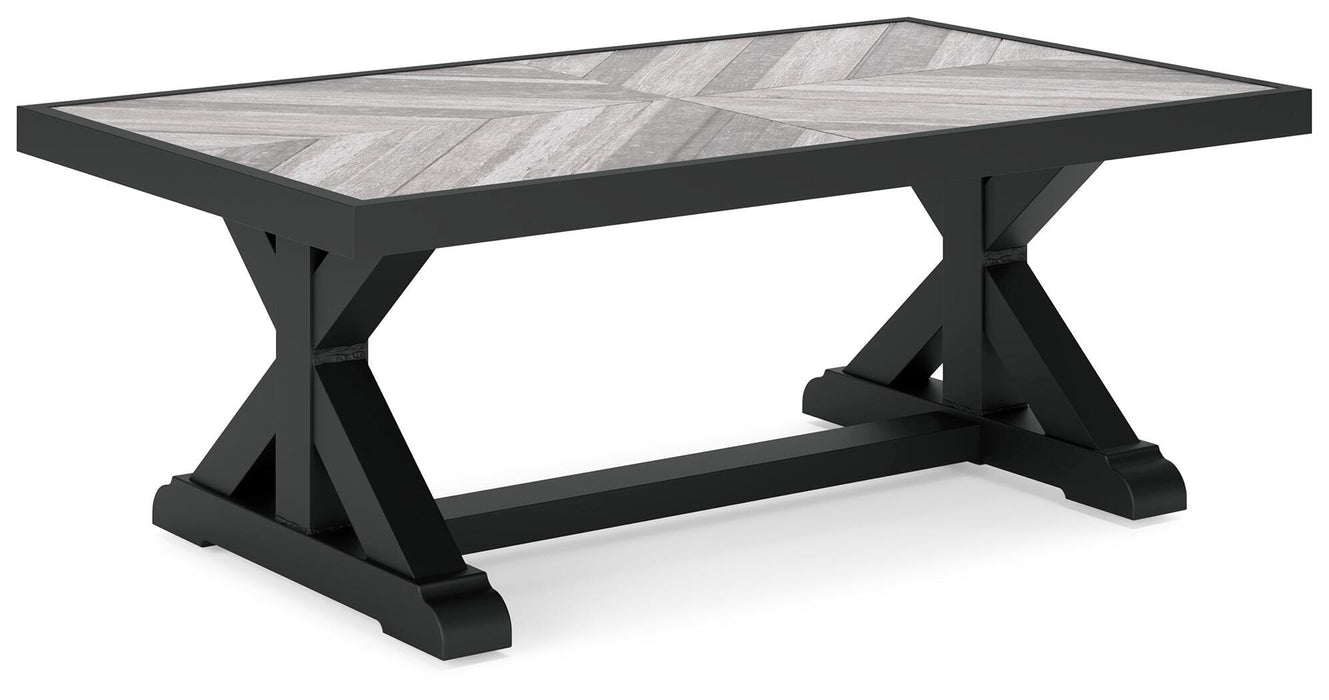 Beachcroft Black/Light Gray Rectangular Cocktail Table