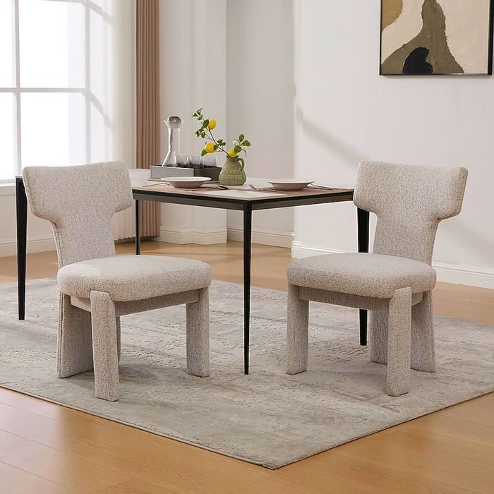 Streamdale Furniture Streamdale Chenille Dining Chairs (Set of 2) Beige