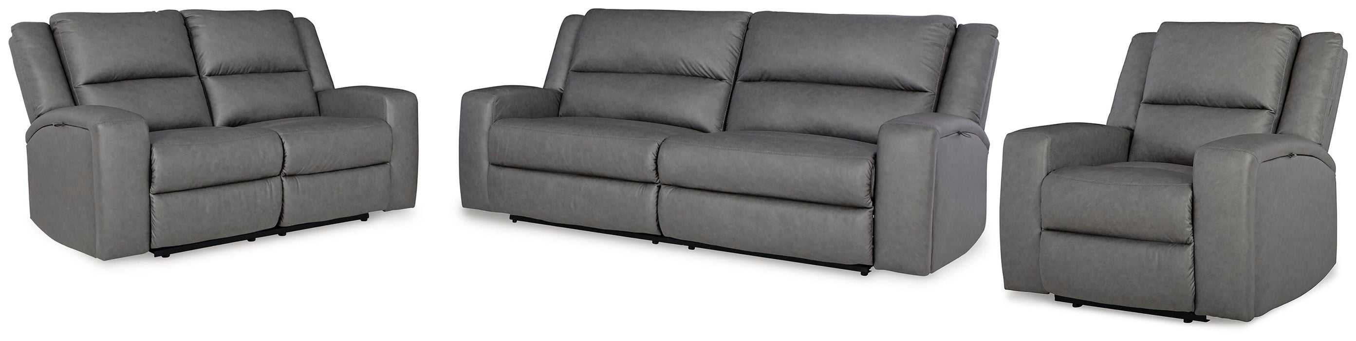 Brixworth Slate Brixworth Sofa, Loveseat and Recliner