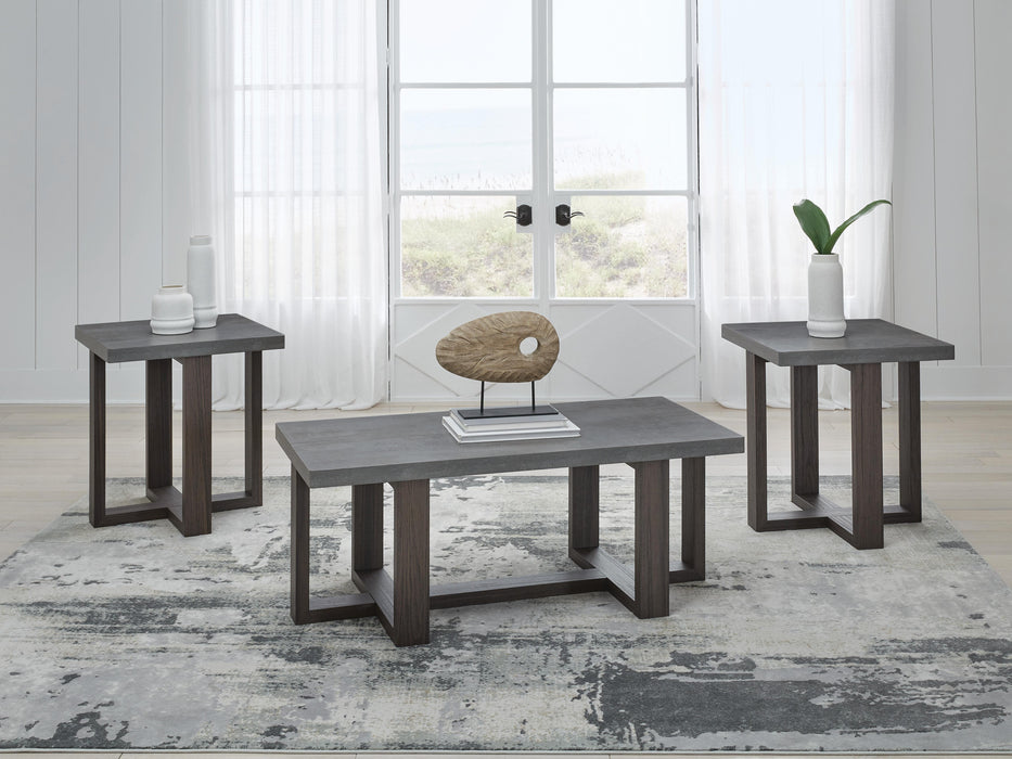 Dynnford Gray/Brown Occasional Table Set (3/CN)