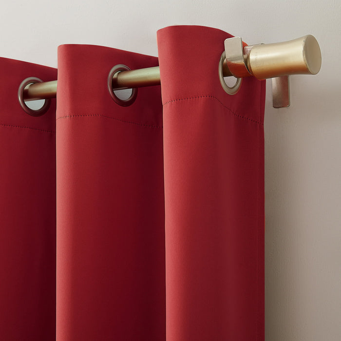 Mainstays Grommet Top Blackout Curtain Panel, 1 Panel, Red, 40" W x 84" L - new