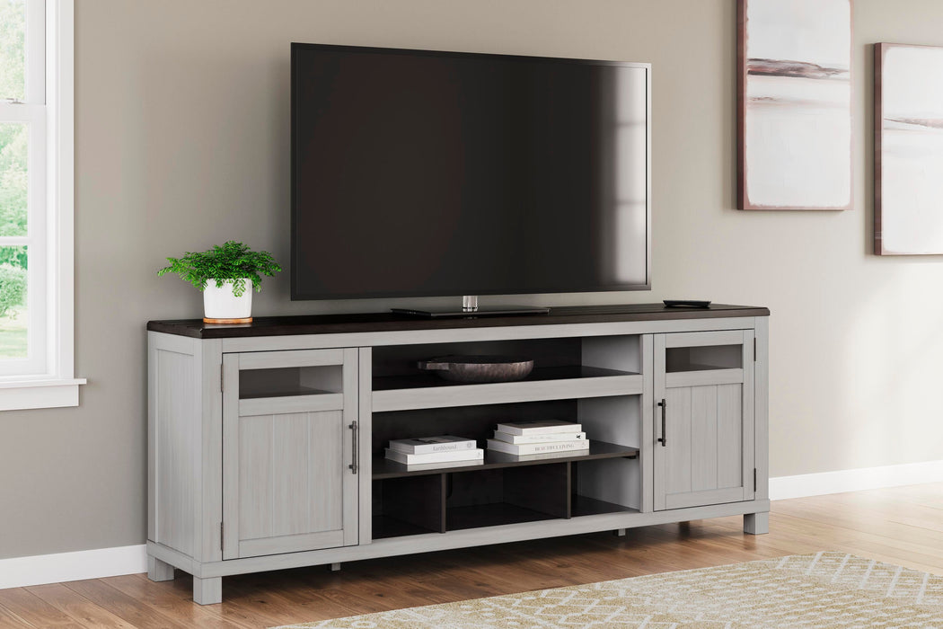 Darborn Gray/Brown XL TV Stand w/Fireplace Option