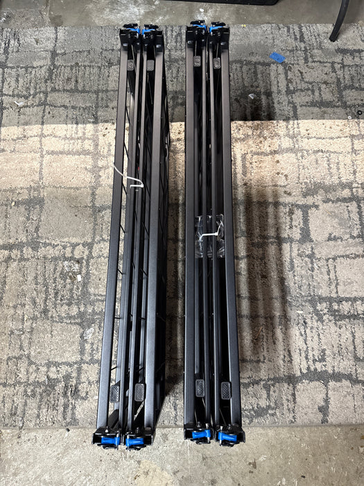 Mainstays 14 High Quad Fold Steel Platform Bed Frame, King - open_box