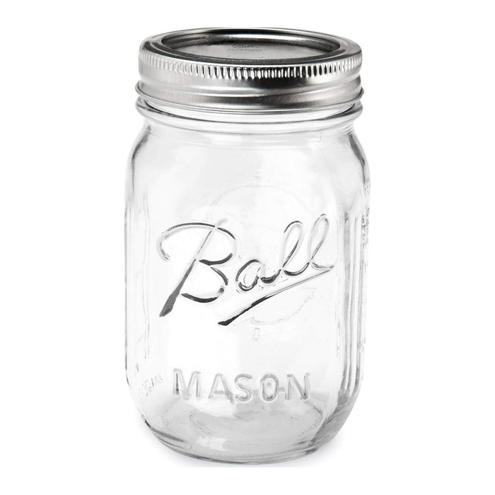 Ball 16 oz Mason Jars Regular Mouth 12pk, Pint Canning Jars with Lids and Rings, Bulk Ball Jars for Canning Jam, Jelly, Tomato Sauce, and Preserves - new