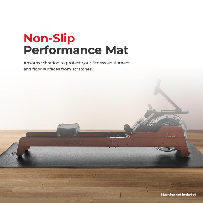 Sunny Health &amp, Fitness NO. 074-L Treadmill Mat, Large, black - open_box