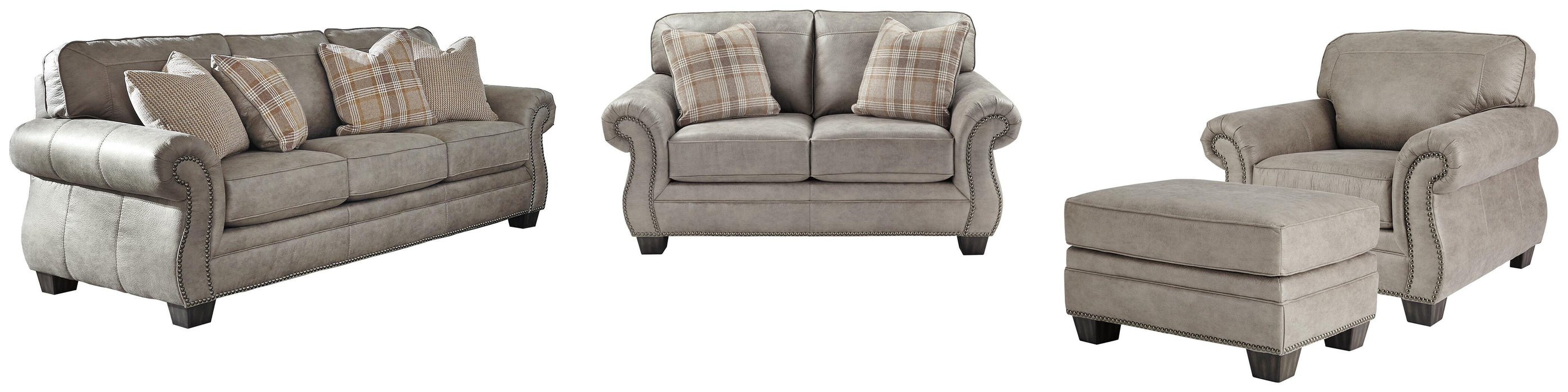 Olsberg Steel Olsberg Sofa, Loveseat, Chair and Ottoman