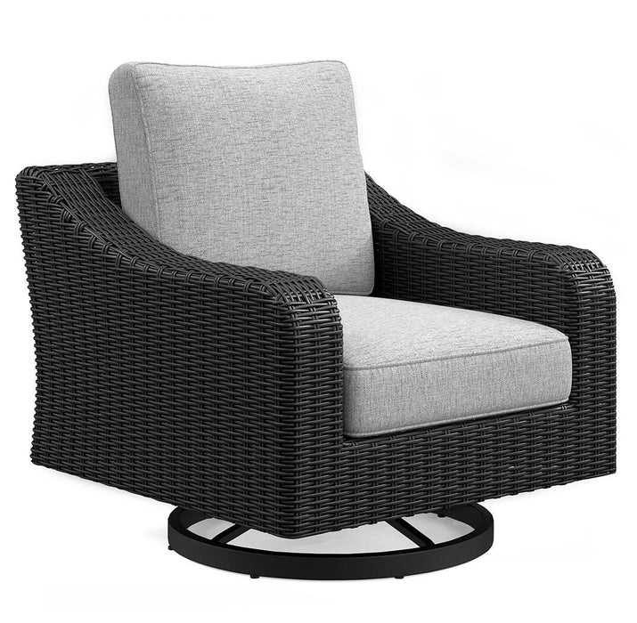 Beachcroft Black/Light Gray Swivel Lounge Chair (1/CN)