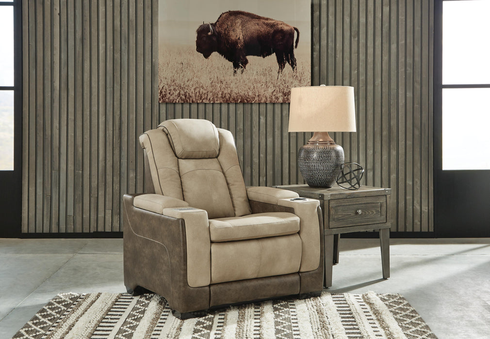 Next-Gen Durapella Sand PWR Recliner/ADJ Headrest