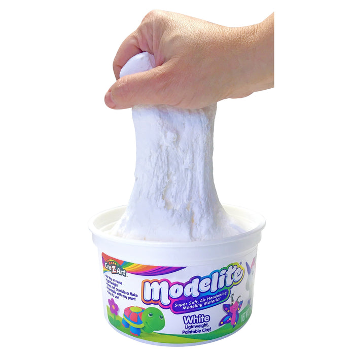 Cra-Z-Art Modelite 7.5oz of Lite Weight Modeling Clay, White, Child Ages 3 and up - new