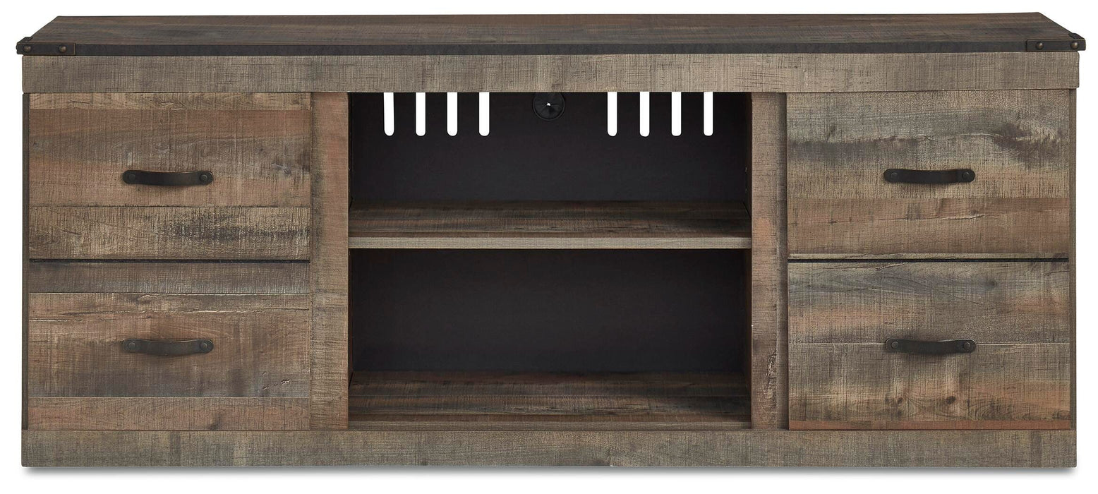 Trinell Brown LG TV Stand w/Fireplace Option