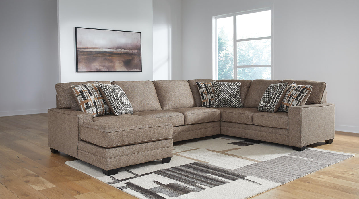 Cannonbrook Nutmeg Cannonbrook 3-Piece Sectional with Chaise