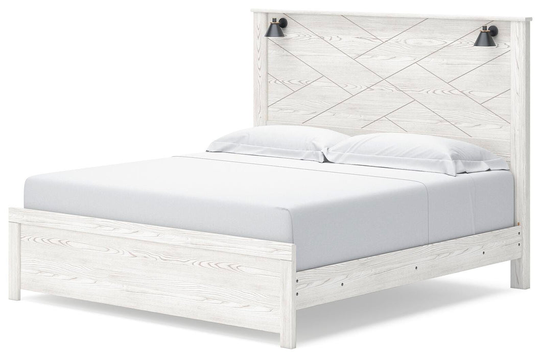 Gerridan White/Gray Gerridan King Panel Bed