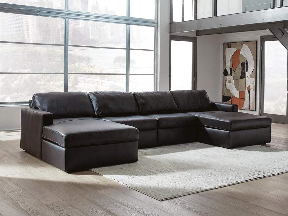 Modmax II Black Modmax II 4-Piece Double Chaise Sectional