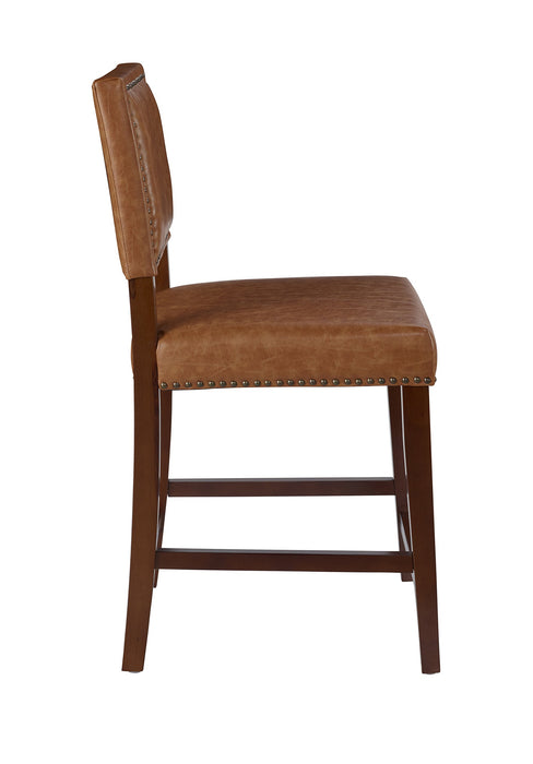 Linon Brook, Caramel Counter Stool, 19"W x 22"D x 40.5"H, Carmel, Counter Height - new