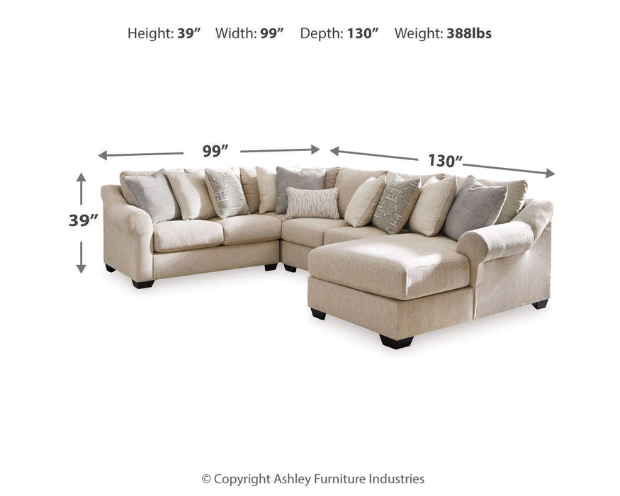 Carnaby Linen Carnaby 4 Piece Sectional with Chaise