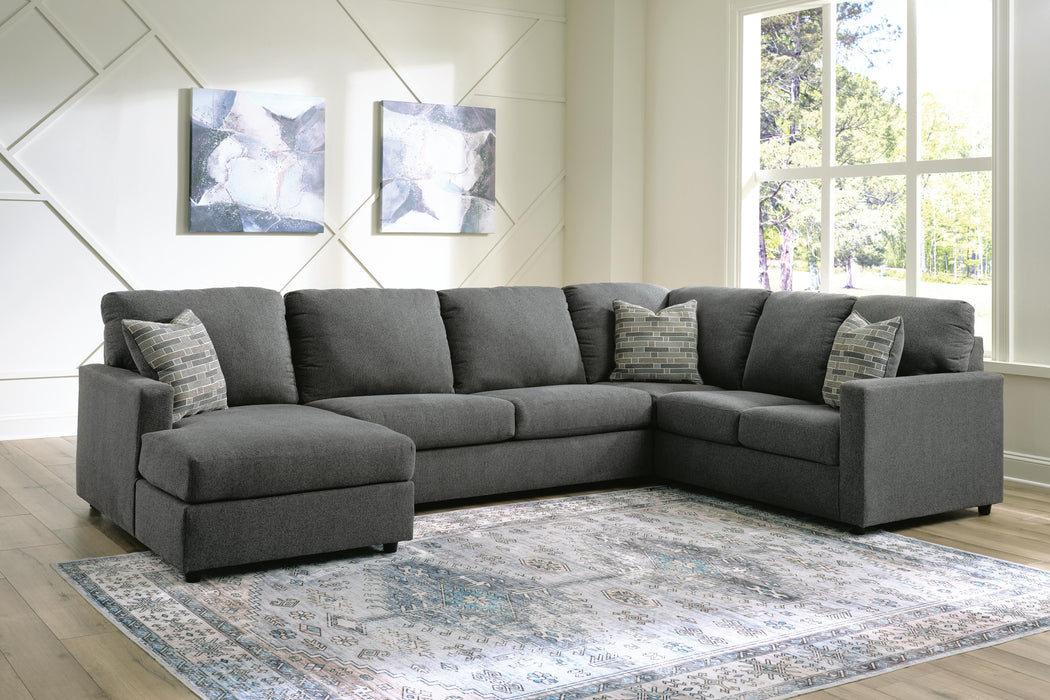 Edenfield Charcoal Edenfield 3-Piece Sectional with Chaise