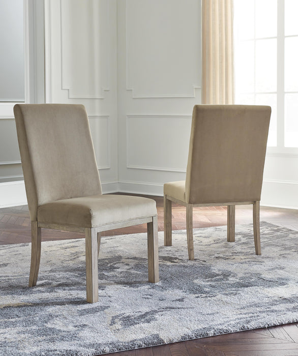 Chrestner Gray/Brown Dining UPH Side Chair (Priced Per Item, Must Order 2, 4, 6, or 8)
