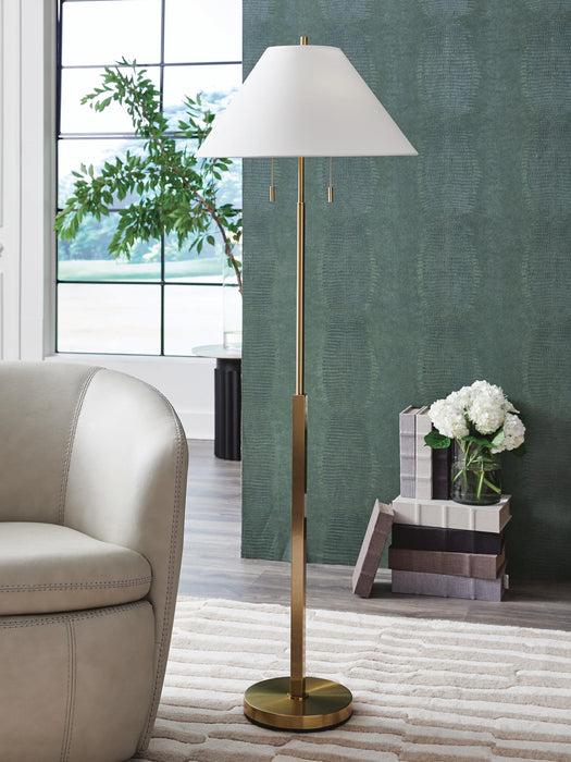 Haigwood Gold Finish Metal Floor Lamp (1/CN)