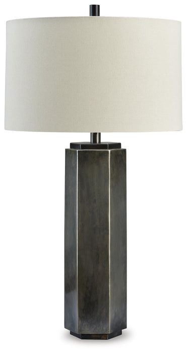 Dirkton Antique Pewter Finish Metal Table Lamp (1/CN)