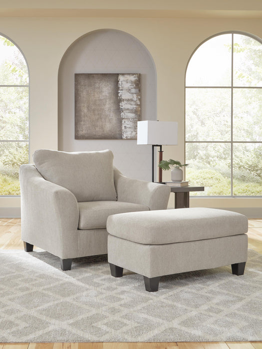 Willarae Taupe Willarae Chair and Ottoman