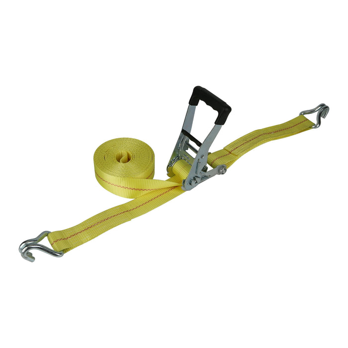 Hyper Tough Brand 2”x27" Tie down Straps with over Size Ratchet Handle 3333lbs, Work Load with DJ-Hooks Single Pack - new