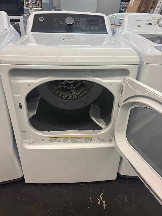 GE - 7.4 Cu. Ft. Front Load Electric Dryer with Sensor Dry - White with Matte Black - new