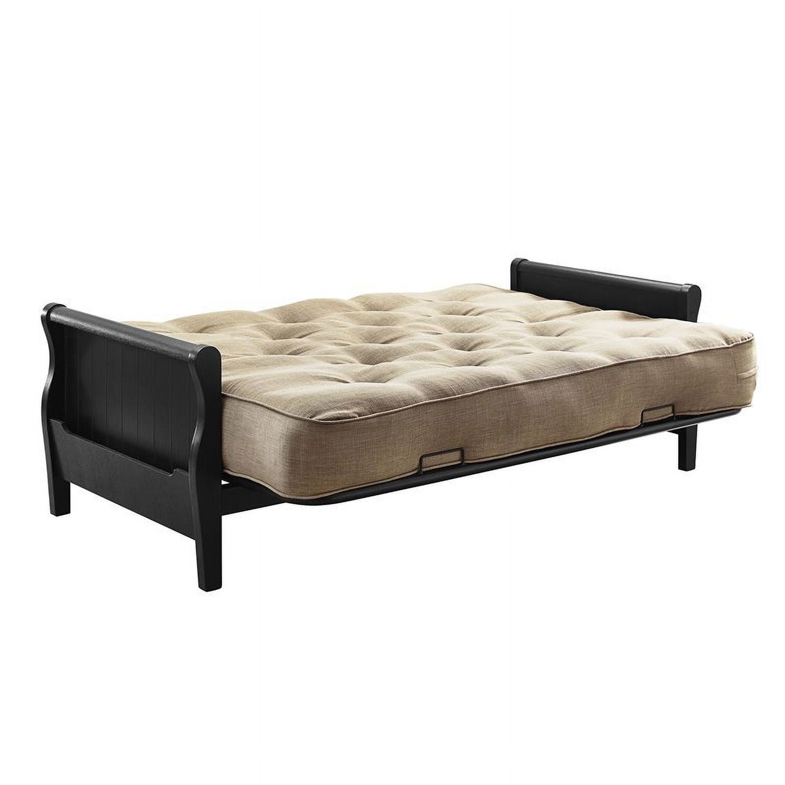 DHP Wood Arm Futon with Espresso Wood Finish - open_box