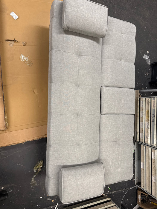 GJQ Convertible Futon Sofa Bed, Modern Folding Sofa Couch for Living Room Adult(Linen,Light Grey) - new