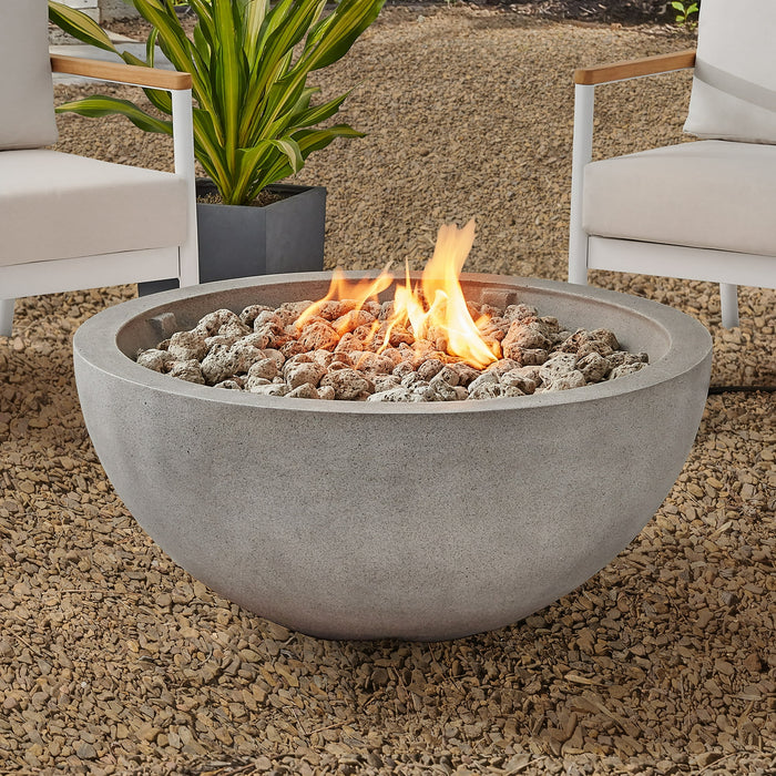 Better Homes & Gardens 36" Round 65,000 BTU Propane Faux Concrete Finish Fire Pit with Tank Hideaway by Dave & Jenny Marrs - refurbished_grade_a