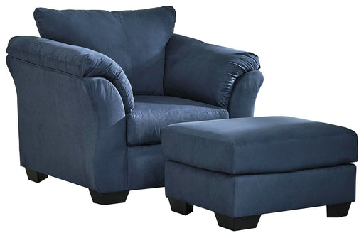 Darcy Blue Darcy Chair and Ottoman