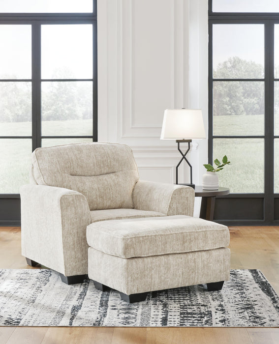 Lonoke Parchment Lonoke Chair and Ottoman