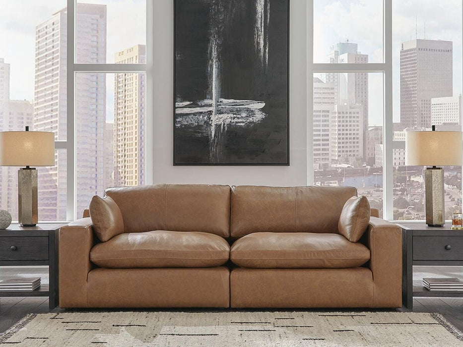 Emilia Caramel Emilia 2-Piece Sectional Loveseat