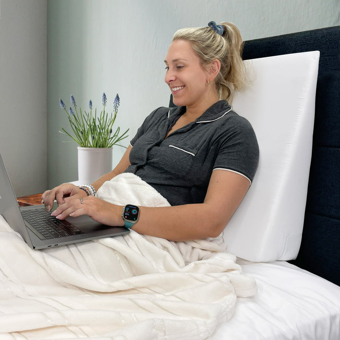 Mainstays Comfort Foam Wedge Pillows - Removable Cover Zip Closure - new