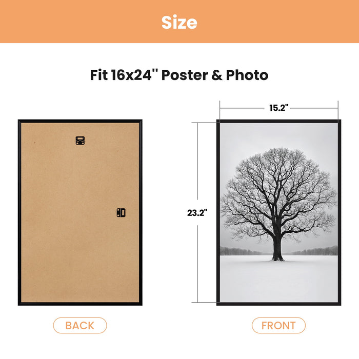 Sindcom 16x24 Picture Frames , Gallery Wall Poster Frames Set of 3 , Black - new