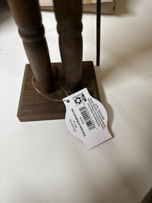 One Brown Pine Wood Nutcracker Decoration, 15", by Holiday Time - new