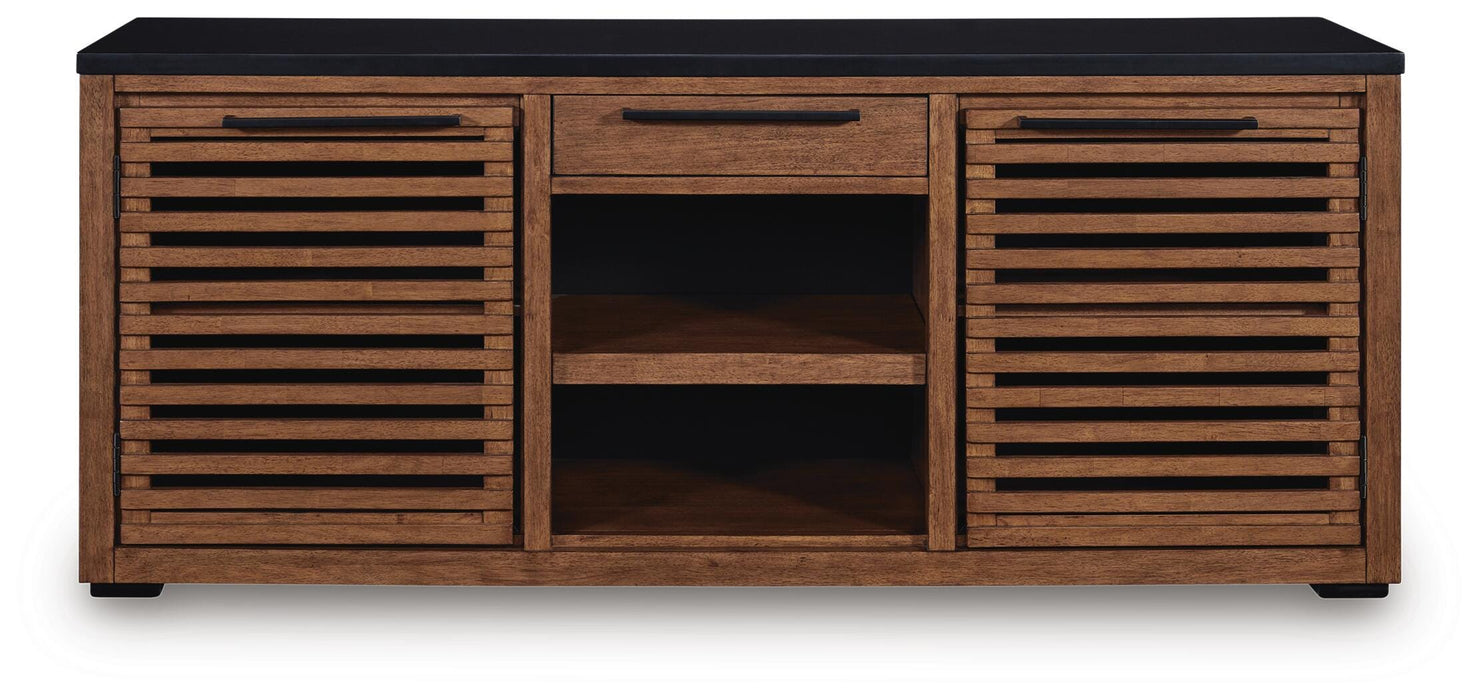 Kallari Warm Brown/Black Credenza