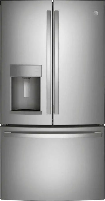 GE - 27.7 Cu. Ft. French Door Refrigerator with Space Saving Ice Maker - Stainless Steel - new