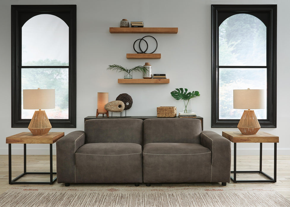 Allena Gunmetal Allena 2-Piece Sectional Loveseat