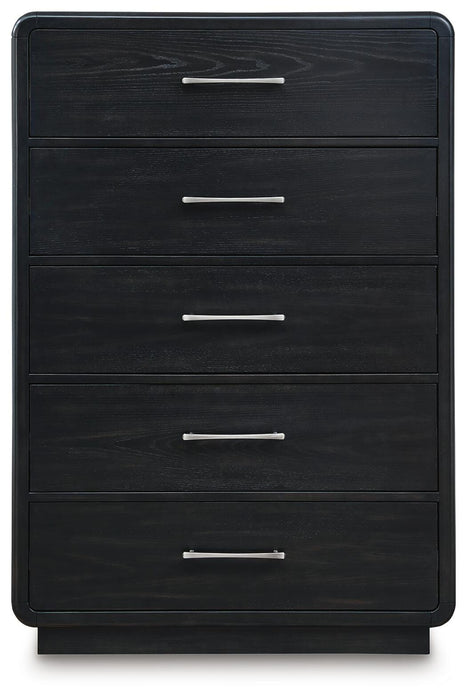 Rowanbeck Black Five Drawer Chest