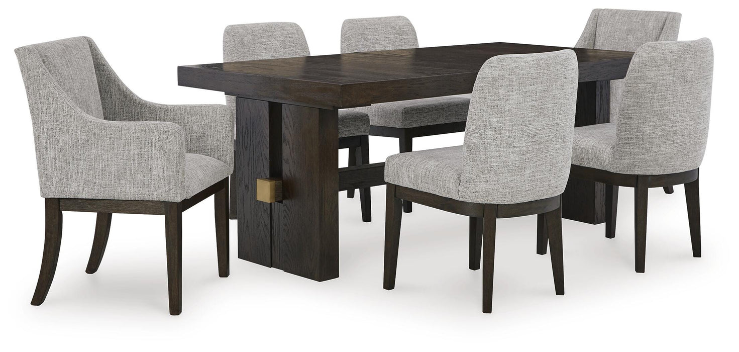Burkhaus Dark Brown Burkhaus Dining Table and 6 Chairs