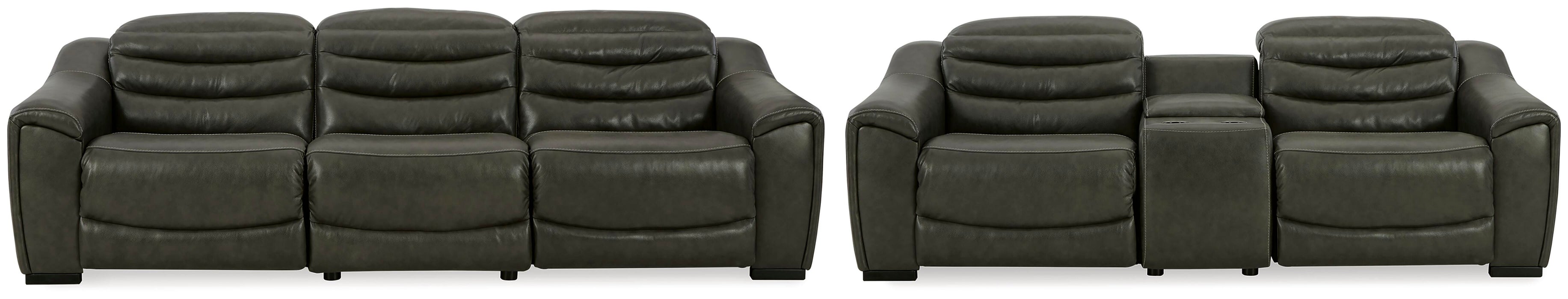 Center Line Dark Gray Center Line Sofa and Loveseat