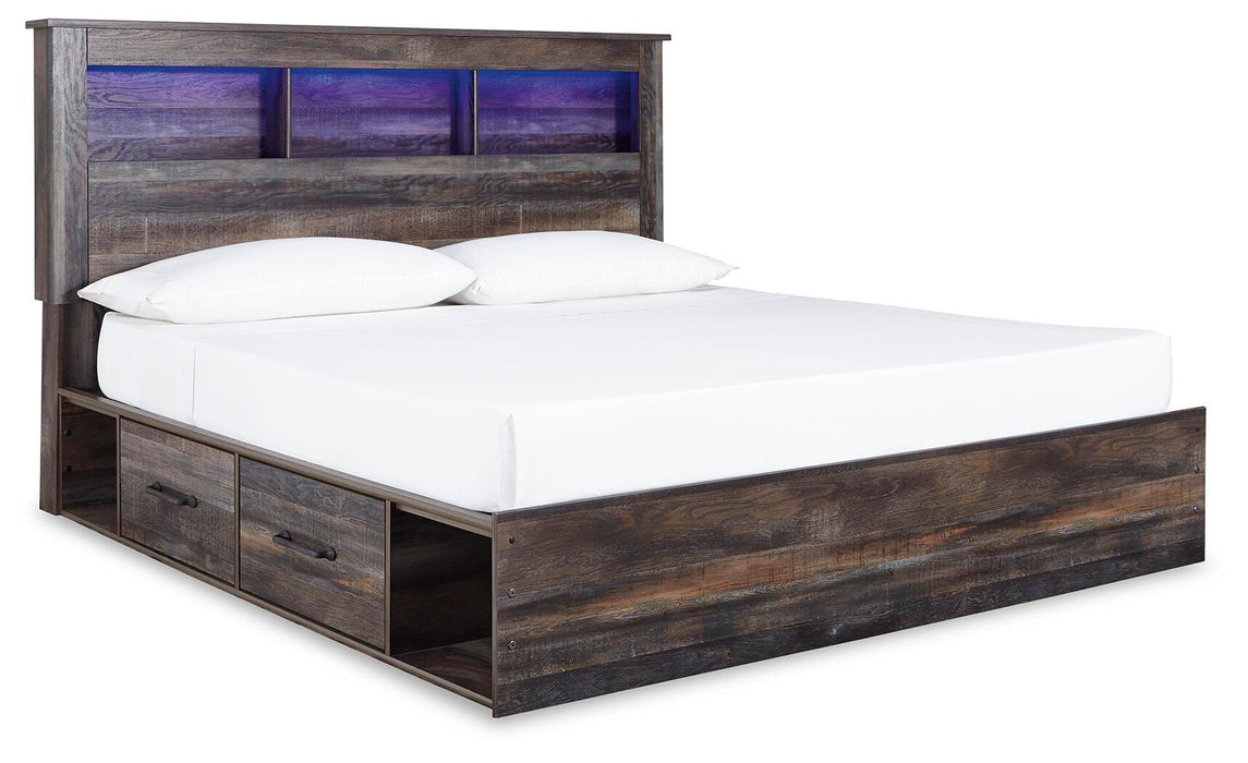 Drystan Multi Drystan King Bookcase Bed with 4 Storage Drawers