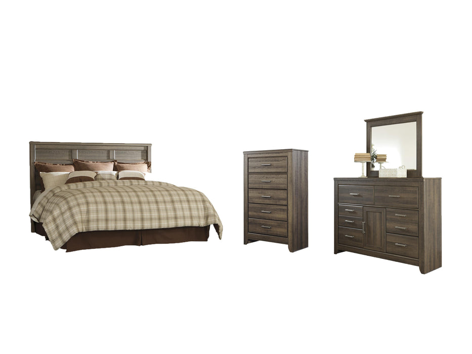 Juararo Dark Brown Panel Bedroom Collection