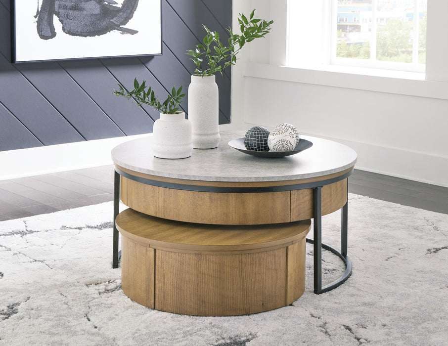 Fridley Gray/Brown/Black Nesting Cocktail Tables (Priced Per Item, Must Order 2, 4, 6, or 8)