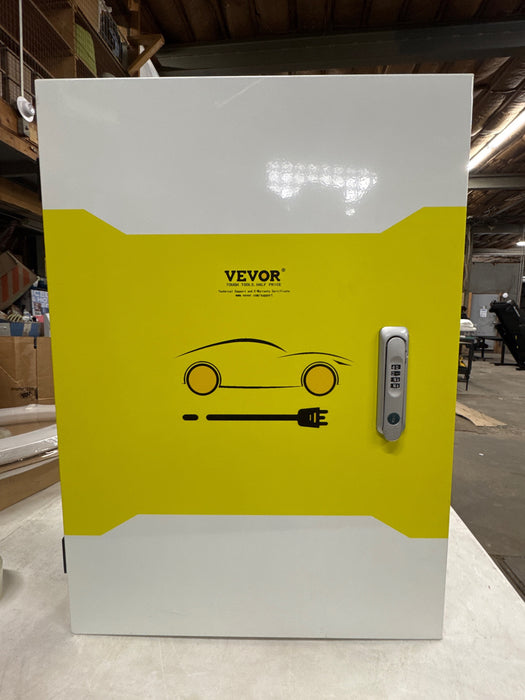 VEVOR Tesla Charging Station Enclosure, 28''x20''x10'', Exterior Cable Management Box, IP32 Rated for Dust and Water Resistance, Durable Cold Rolled Steel Construction - open_box