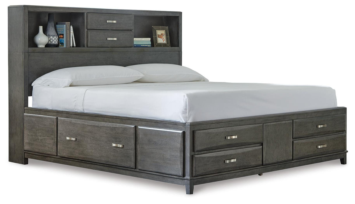 Caitbrook Gray Caitbrook Queen Storage Bed with 8 Drawers