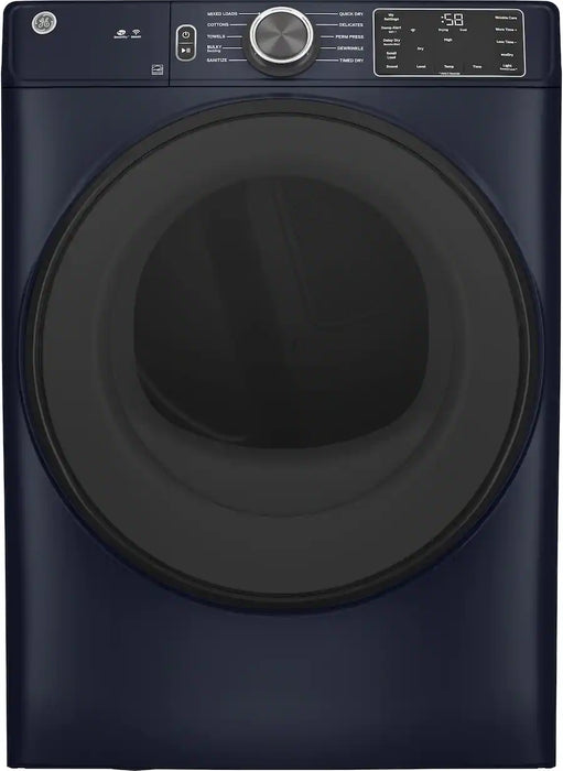 GE - 7.8 Cu. Ft. Stackable Smart Electric Dryer with Sanitize Cycle - Sapphire Blue - new