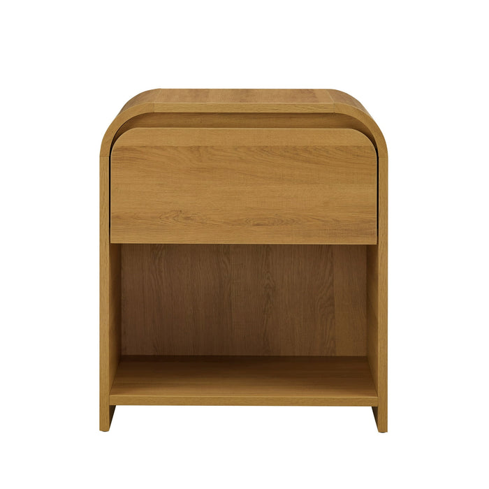 Better Homes & Gardens Juliet Nightstand with USB, Light Honey Finish - new