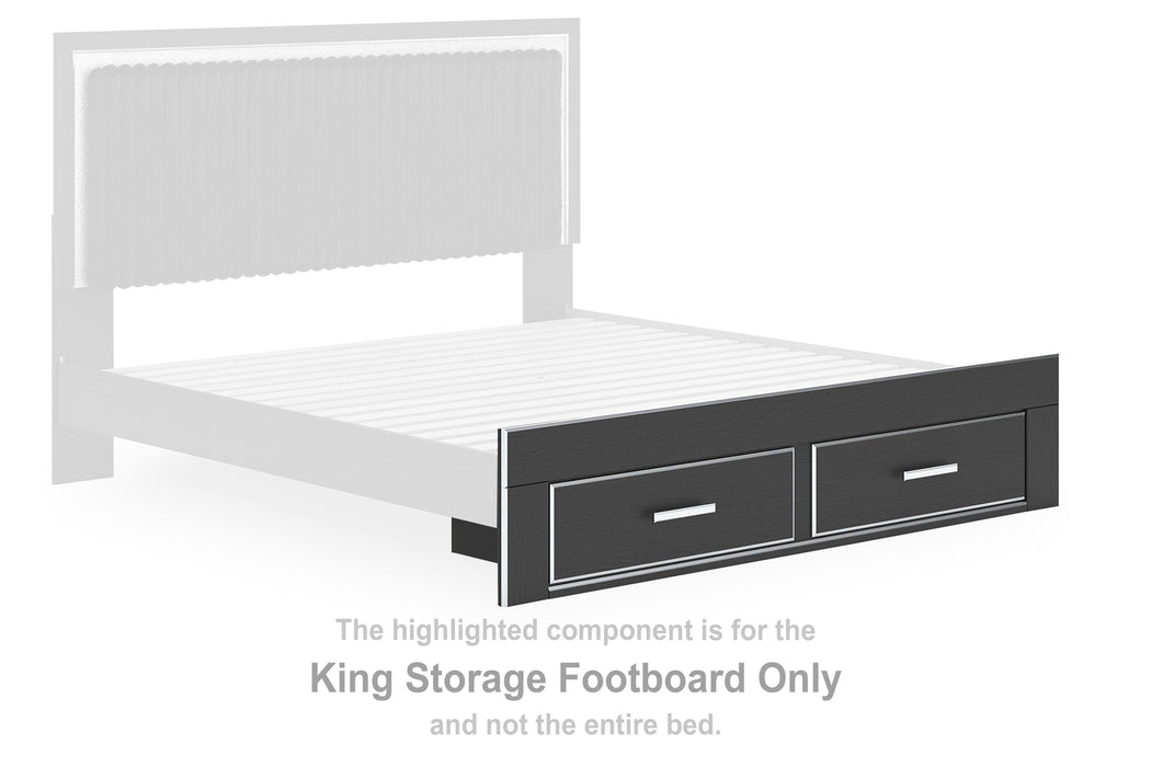 Birmonton Black King Storage Footboard