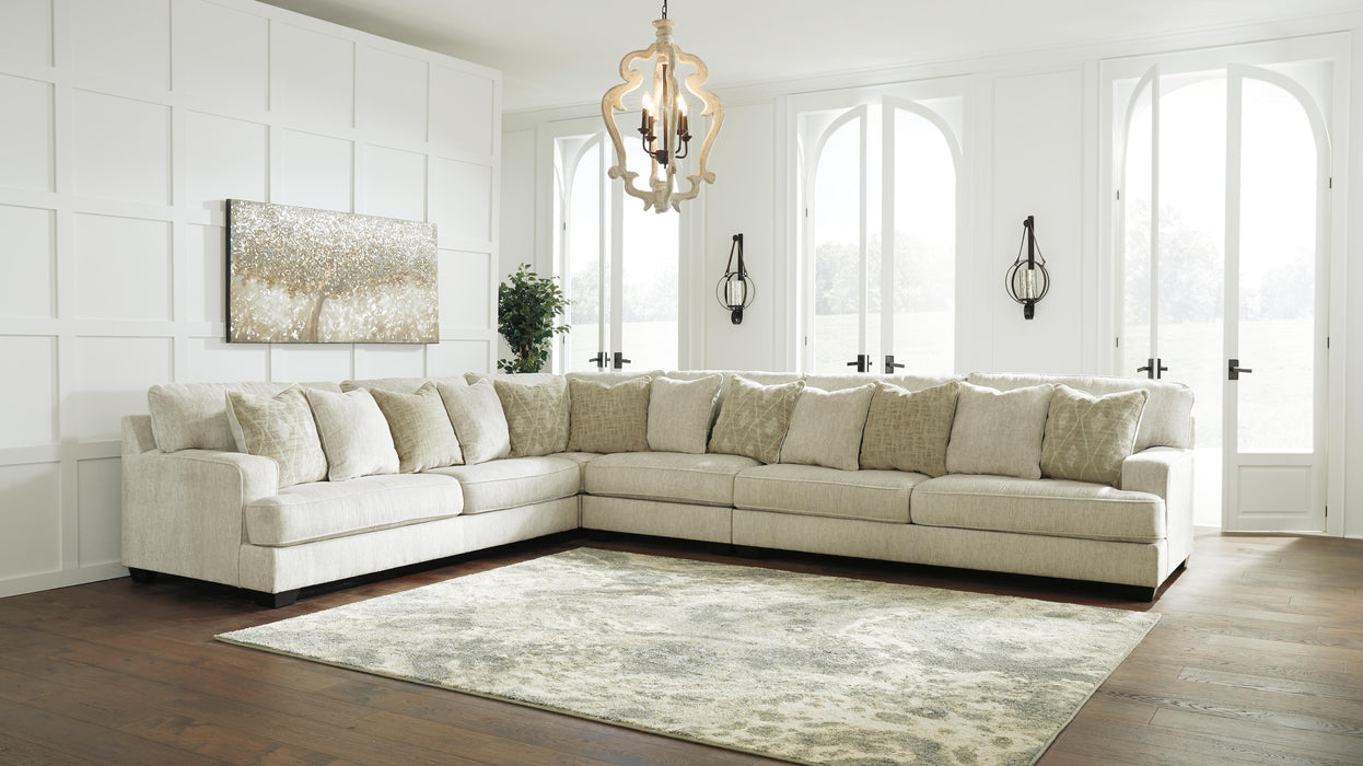 Rawcliffe Parchment Rawcliffe 4-Piece Sectional